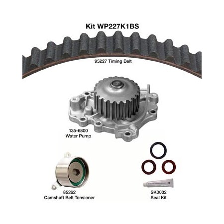 Dayco Water Pump Kit, Wp227K1Bs WP227K1BS